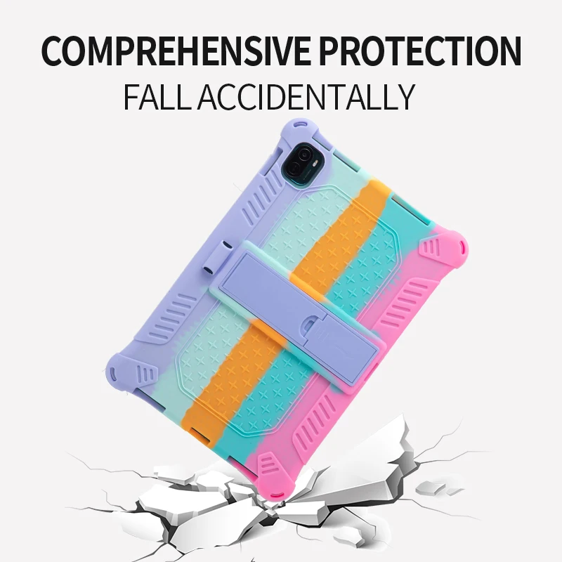 Shockproof Silicone Tablet Stand Cover with Soft Case and Shoulder Straps