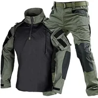 Outdoor Uniform Tactical Suits Wear Resistant T-Shirt Pants Men Clothes Outfit Combat Shirts Airsoft Paintball Mens Army Set 1
