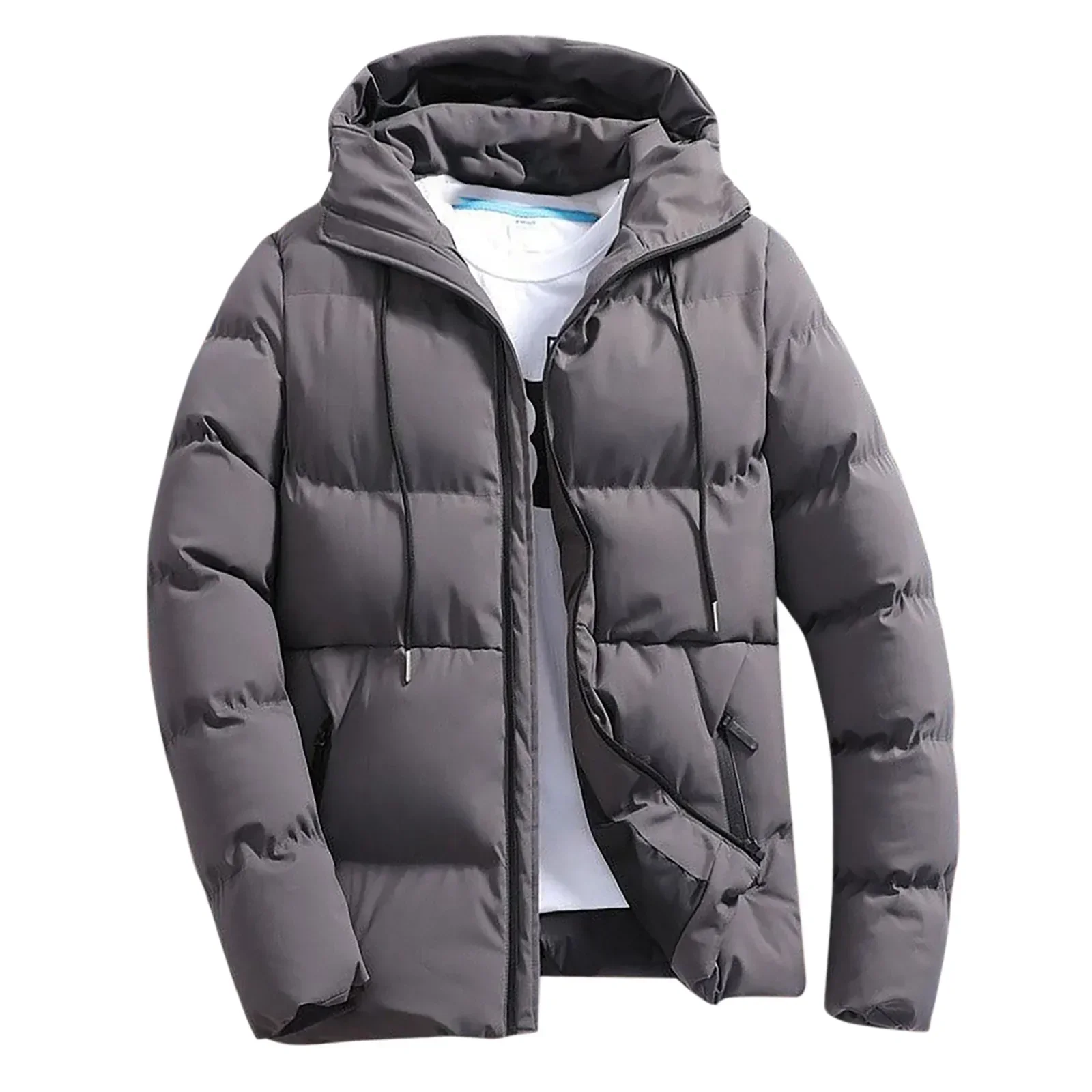 Fashion Parkas Men Winter Overcoat Men's Casual Jacket Warm Hooded Thick Puffer Jacket Men Winter Coat Outwear Business Hombre