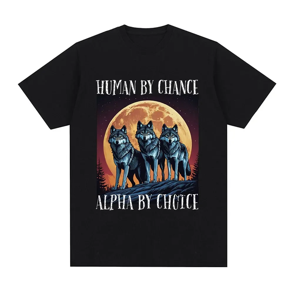 thumbnail image 1 of Camiseta divertida con estampado de lobo sentado literalmente yo, camiseta informal de algodón de manga corta de gran tamaño para hombre, camiseta vintage de hip hop unisex, 1 of 5