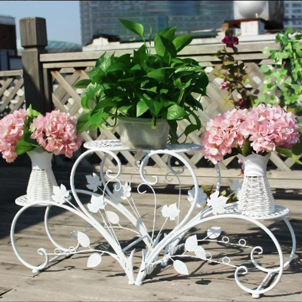 

2PCS Plant Stand Art Flower Pot Holder Rack Planter Classic Tall Outdoor Indoor Patio Plant Stand