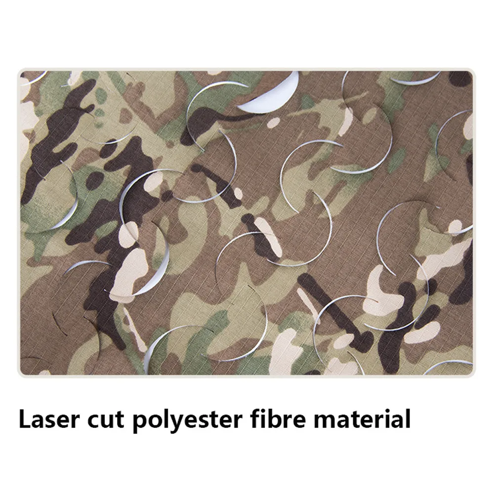 60L Camo Scrim Kit Laser Cut Lead Shape Helmet Scrim Cover Tactical Backpack Decoration Paintball Paratrooper Hunting Accessorie