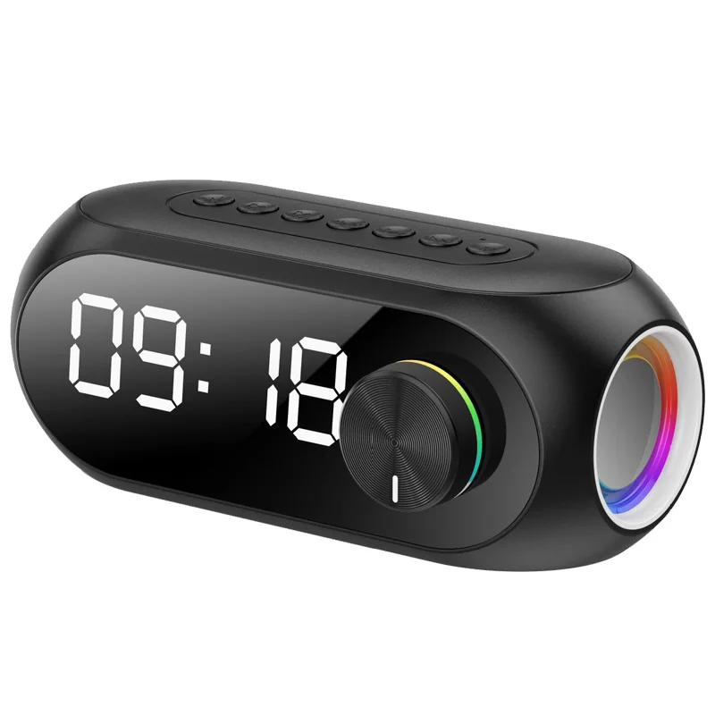 

Alarm Clock Wireless Bluetooth Speaker Multifunction LED Display Stereo Subwoofer Home Decor Support TF Card Aux Music Player