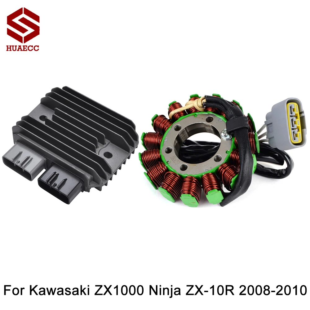 

Generator Stator Coil + Voltage Regulator Rectifier for Kawasaki Ninja ZX10R ZX-10R ZX1000 2008 2009 2010