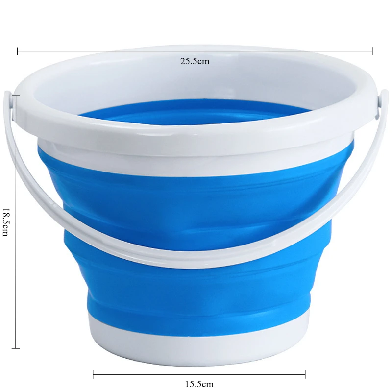 5L Collapsible Bucket Portable Folding Water Bucket Car Washing Fishing Household Plastic Travel Outdoor Camping