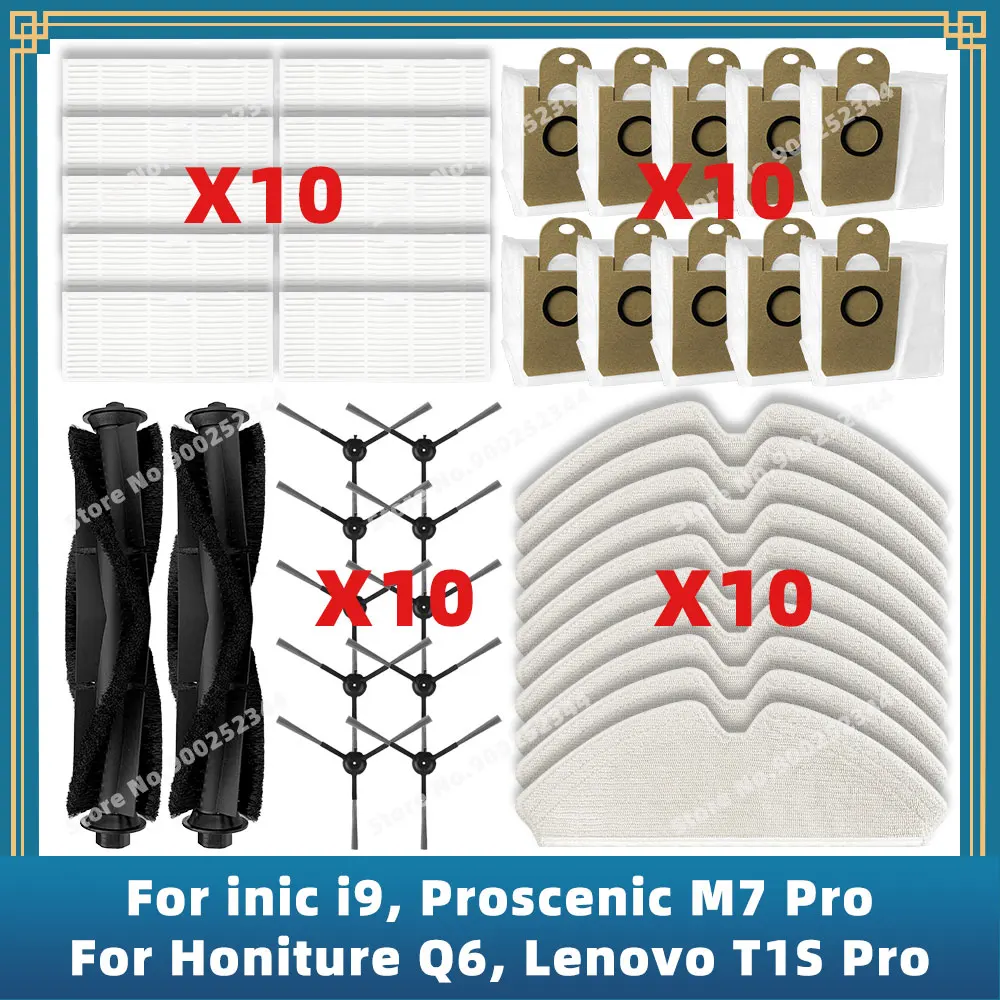 Compatibile Per Audiolesie Ie Ie, Proscenic M7 Pro, Honiture Q6, Lenovo T1S Pro Pezzi Di Ricambio Accessori Filtro A Spazzola Sacchetto Antipolvere Pe