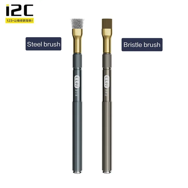 i2C CL01 PCB Circult Clean Metal Brush For Phone PC Motherboard IC Chipping Clean.Glue Removal And Corrosion Removal Steel Brush 1