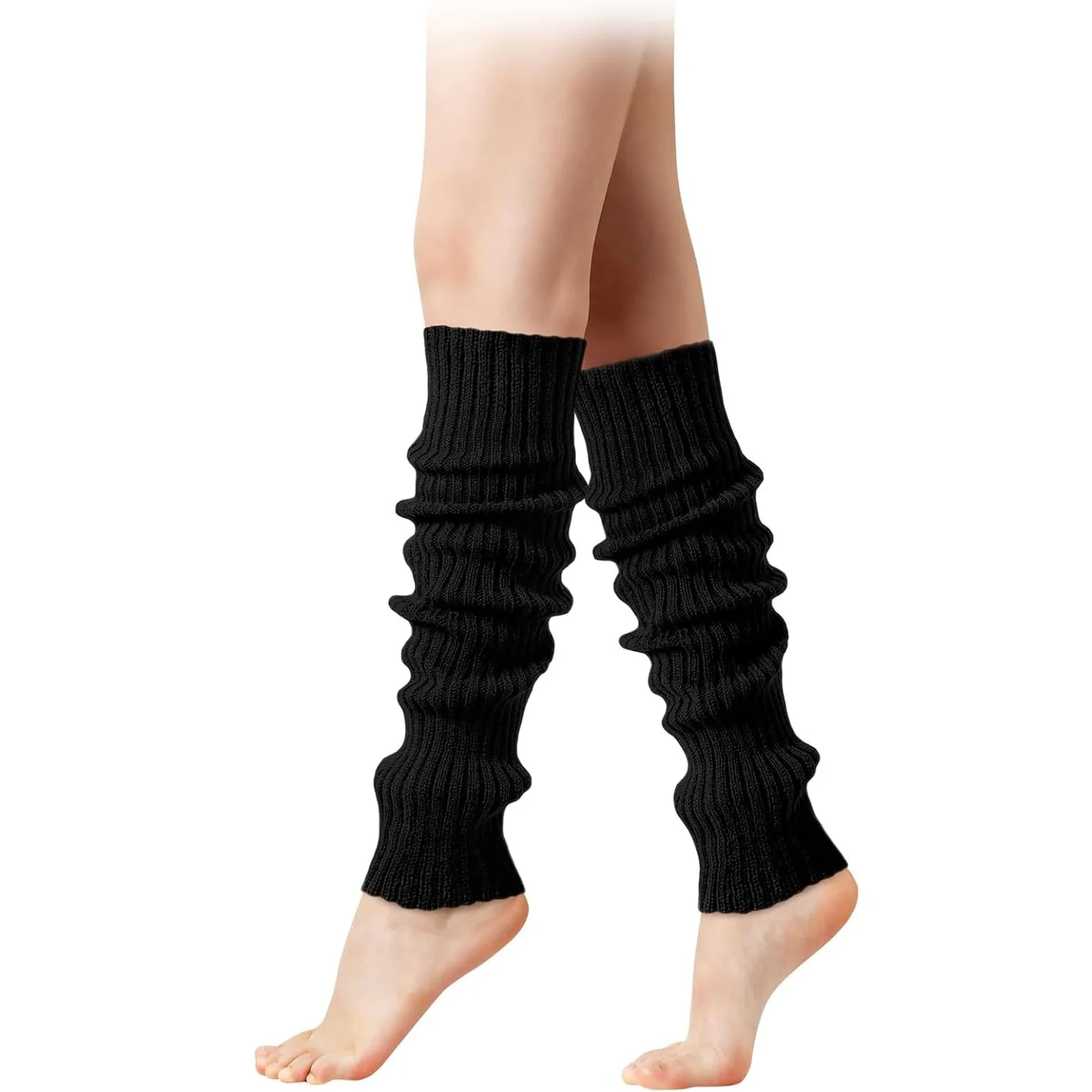 Leg Warmers For Women, 42cm Ribbed Knitted Long Socks For Party Sports