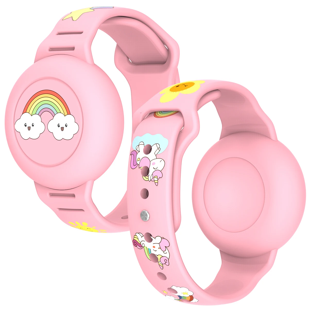 Silicone Anti-Removal Airtag Holder - Secure, Hidden Design for Kids, Pets, and Luggage