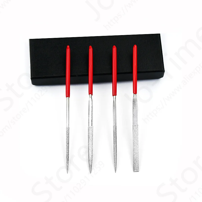 Watch Repair Tool Diamond File Wear Watch Accessories  4pcs Files Of Different Shapes