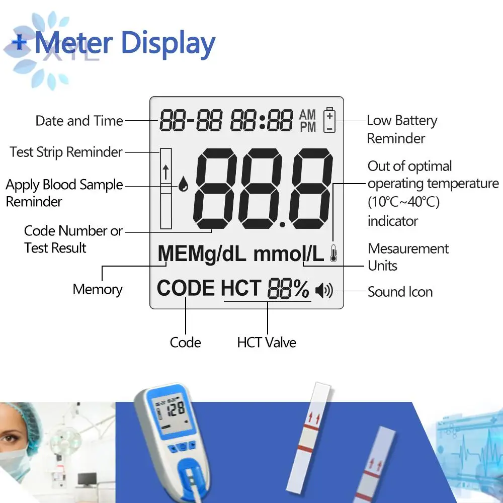Hemoglobin HB101 Home Hb Tira De Teste De Anemia Teste Card&iacute;aco Com 25pcs Test paper meter/50Test paper no meter