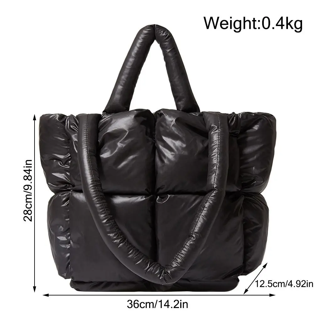 Puffer Bag Quilted Padded Tote Bags for Women Puffy Hobo Purse Lightweight Down Cotton Crossbody Shoulder Bag