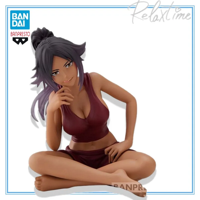 

In Stock BANPRESTO Original BLEACH Relax Time Shihouin Yoruichi 10CM PVC Anime Action Figures Model Collection Toy