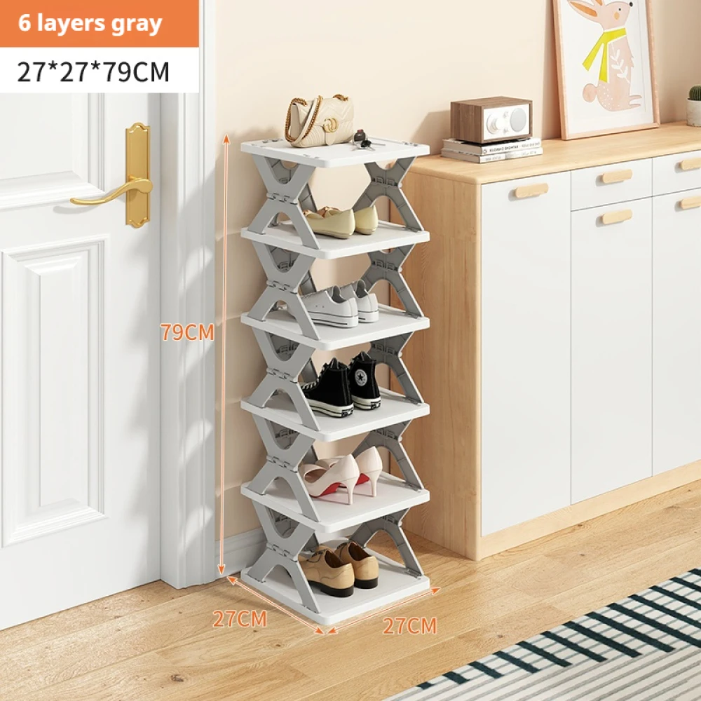 Simple Shoe Rack Storage Foldable Dustproof Storage Cabine Multi-Layer Organization Shoes Rack Shoes Cabinet Space-Saving