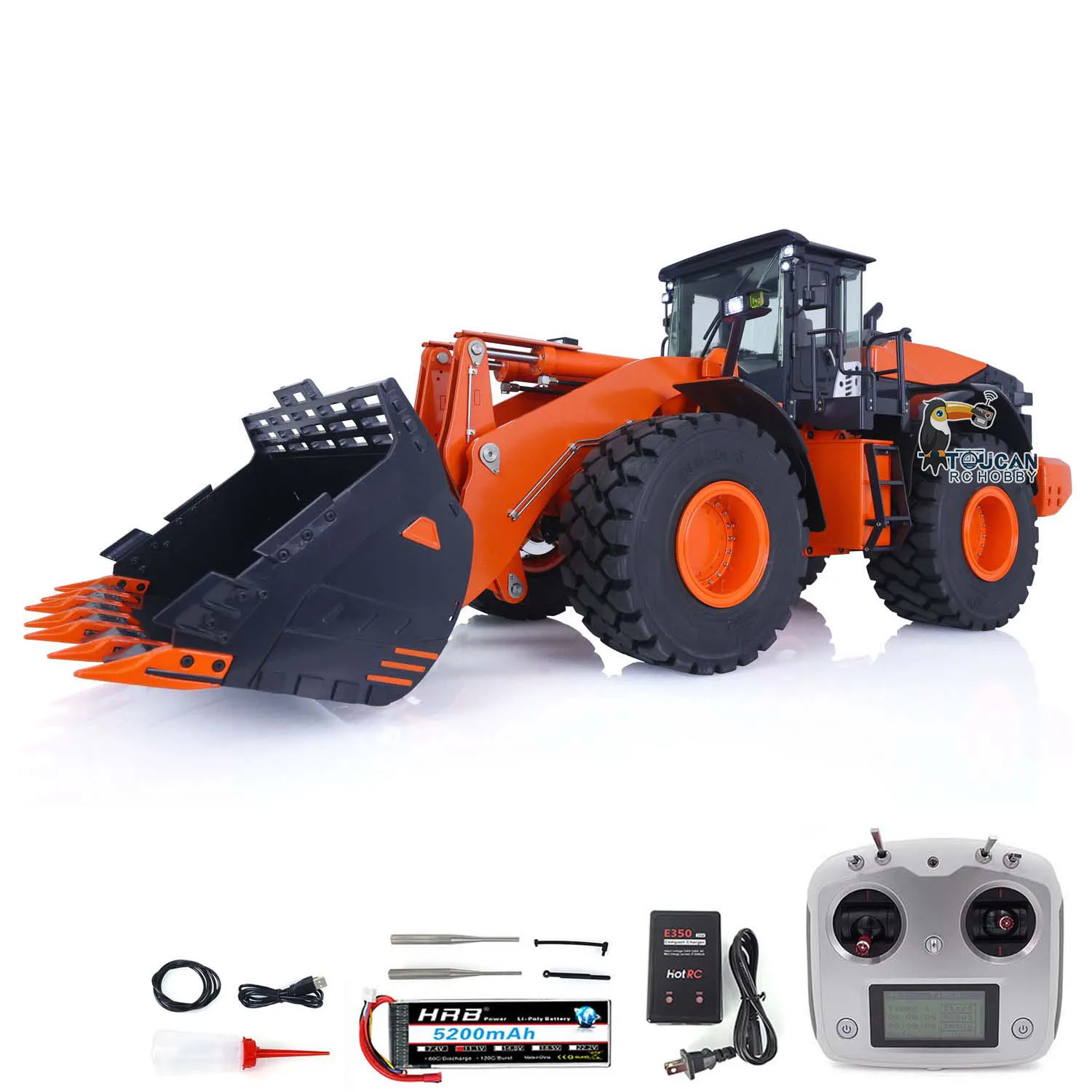 JDM RC Hydraulic Loader ZW370 RTR for 1/14 Construction Vehicles 198 Light Sound Systems Painted Model Toy TOUCANHOBBY THZH1503 3