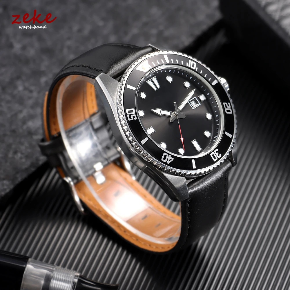 Premium Calfskin Leather Watch Band | Business Style Soft Wristwatch Strap