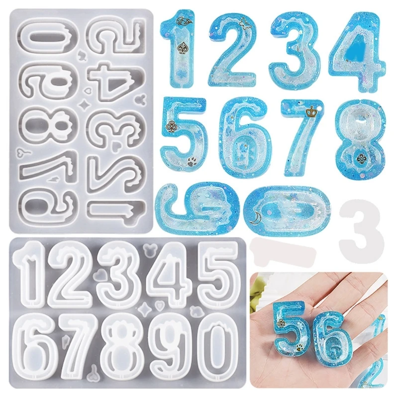 Letter A To Z Silicone Mold Alphabet & Number 0 To 9 Resin Molds