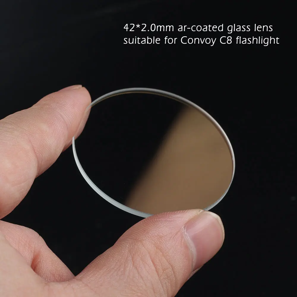 Convoy Ar-coated Glass Lens 42*2.0mm Suitable for C8 C8+ M21A M21E Flashlight