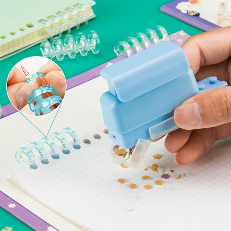 Mini 5 Holes Paper Punch A5 B5 A4 Loose Leaf Notebook Paper Puncher Tool Loose-leaf Binding Ring Student Office Stationery Supplies