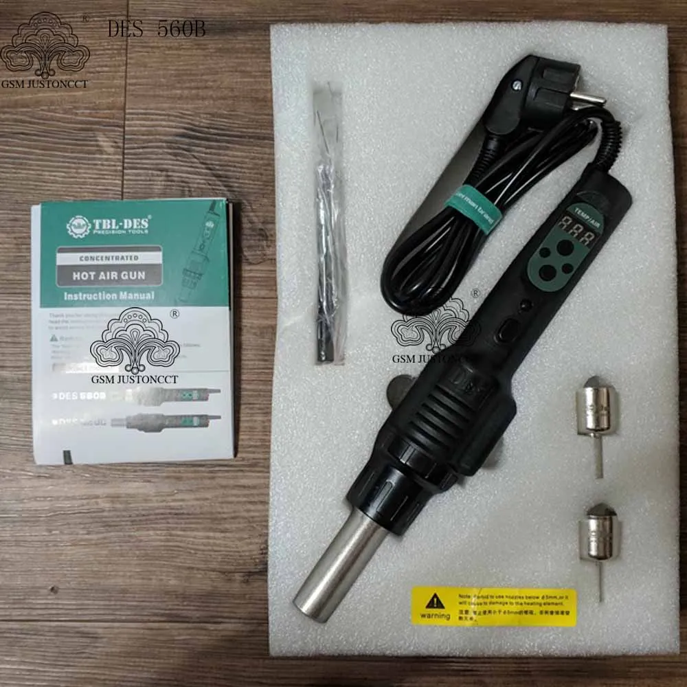 DE 560B 휴대용 납땜 열기구, 디지털 디스플레이, 히트 건, 독일 오리지널 브랜드, DE 560C 80-600 560W