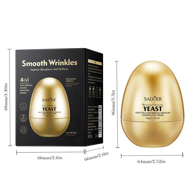 SADOER Yeast Collagen Anti Wrinkles Face Cream Moisturizing Anti-Aging Whitening Facial Cream For Face Skin Care Products