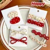 New Star Hairpin Bowknot Hairpin Red Star Headwear Duck Billed Clip Women Hair Styling Tool Christmas Hair Accessories