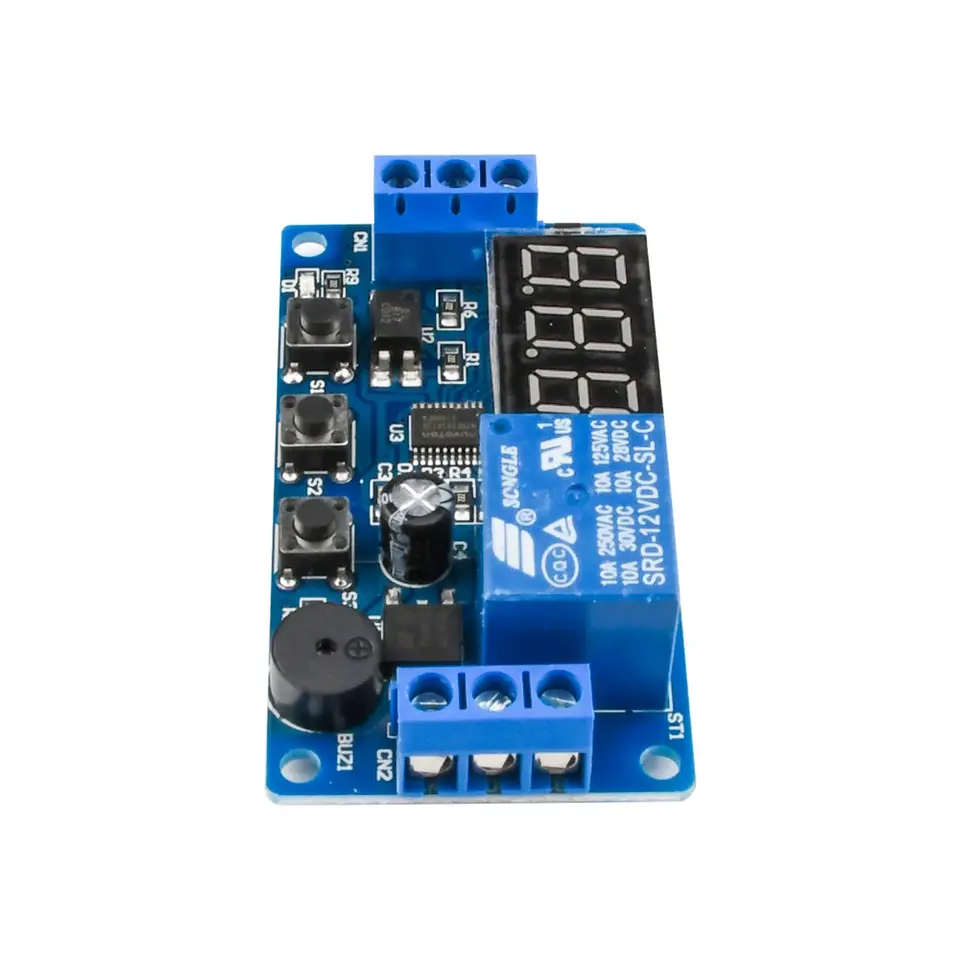 DC 12V Delay Timer Relay LED Digital Display Programmable Readout Multi-function Delay Timer Relay Module with Buzzer for Car image 7
