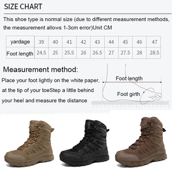 Tactical Boots Durable Training Shoes Sports Climbing Ankle Boots Outdoor Large Size Hiking Shoes Men's Desert Boots Men 4