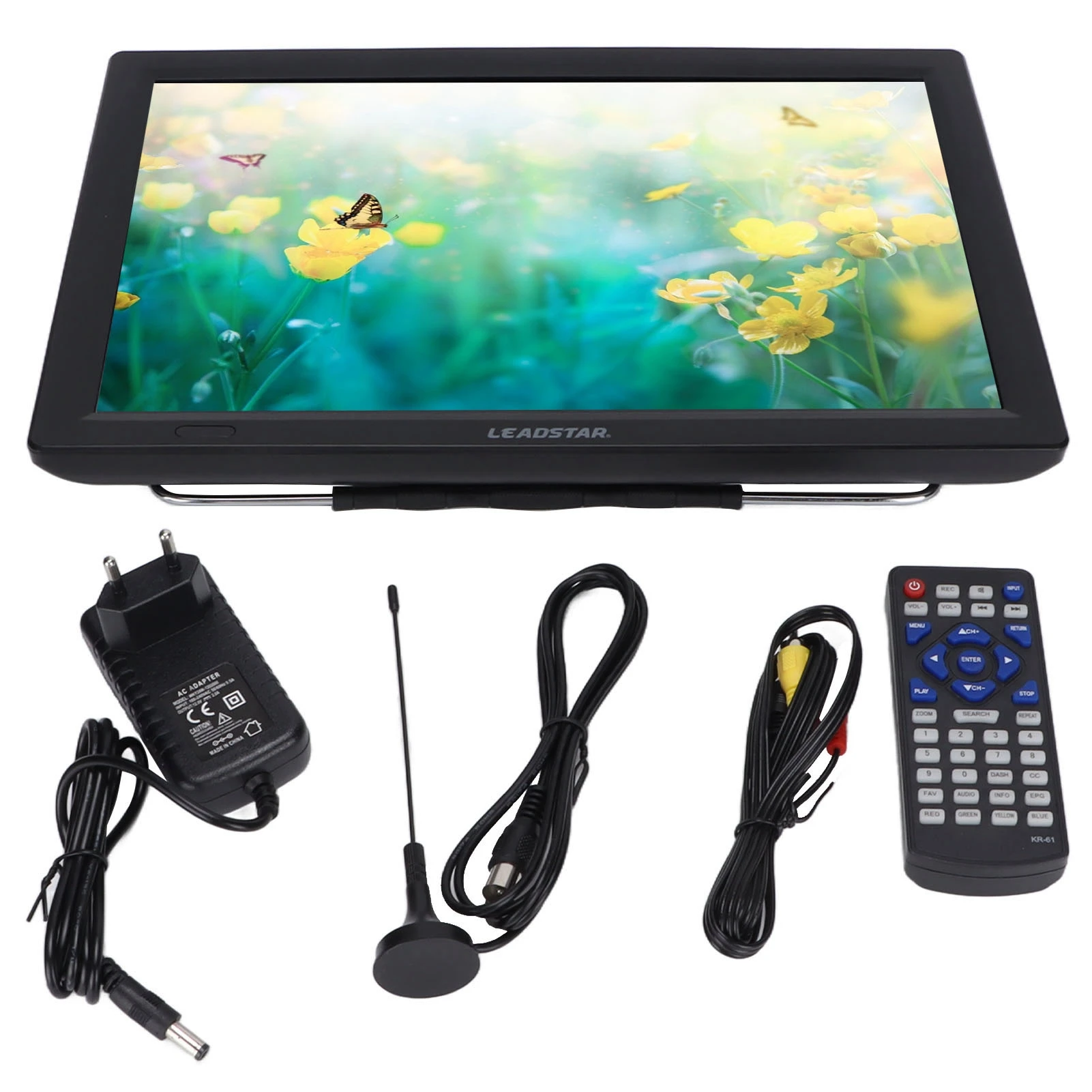 14 Inch digital TV Portable television with stand for home car outdoor travel EU plug 110-220V LED widescreen HDTV