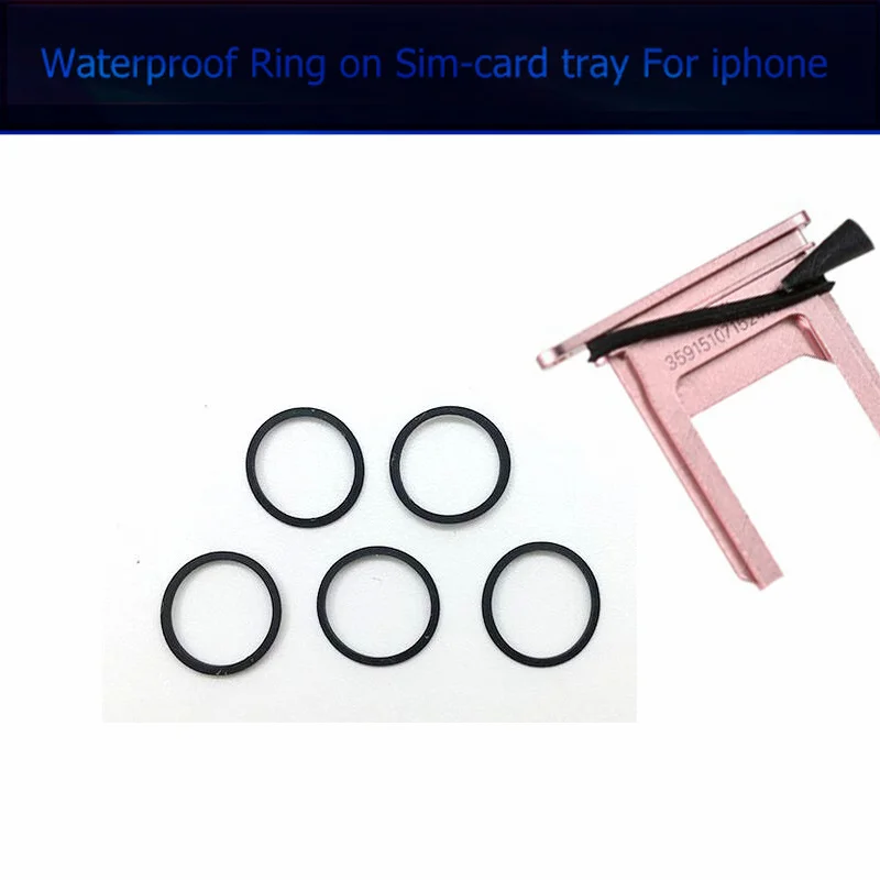 

5 шт. лоток для SIM-карты, водонепроницаемое резиновое уплотнительное кольцо, прокладка для iPhone 7 8 Plus X XS XR XS MAX, круглые кольца-держатели, запасные части