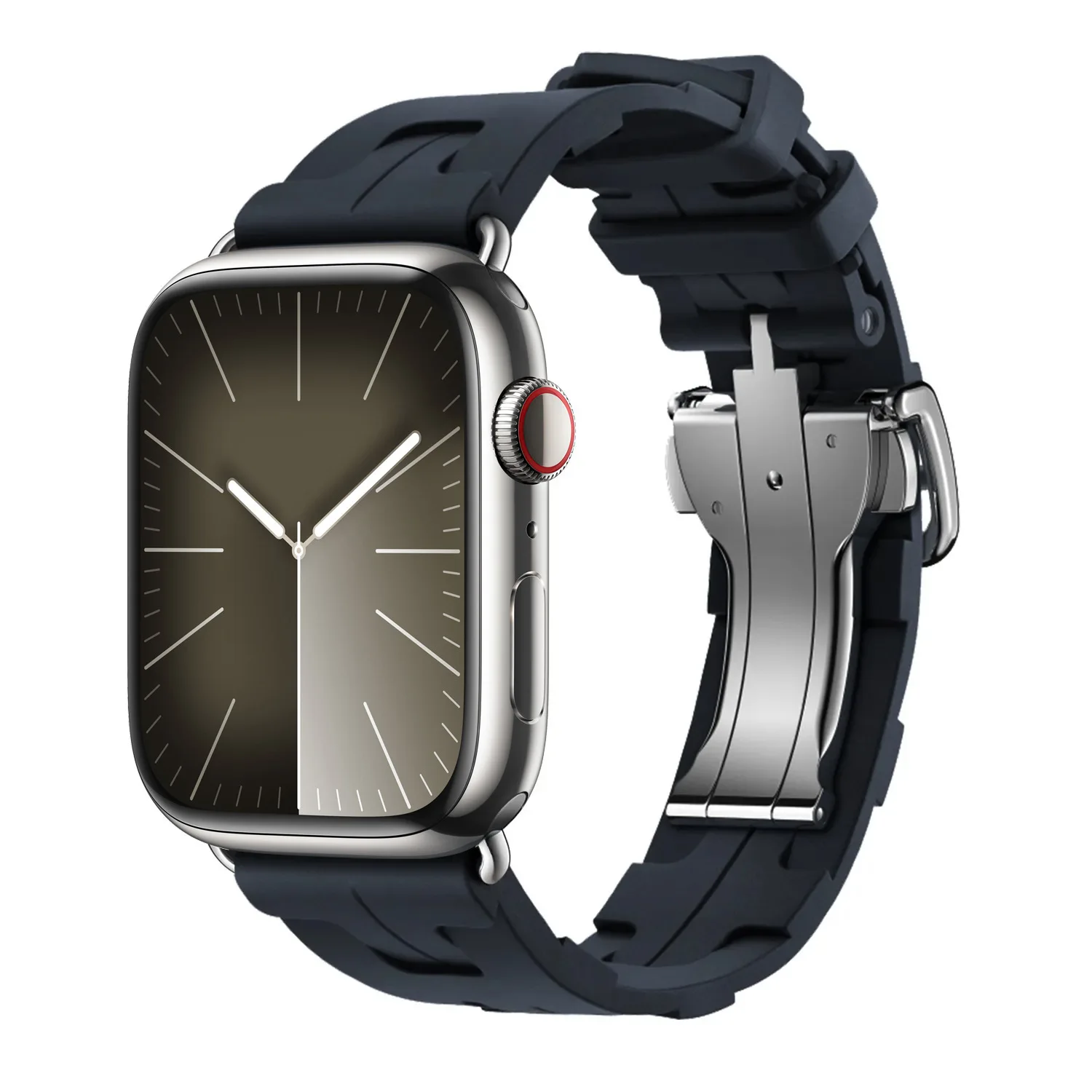 Kilim Single Tour Silicone Watch Strap with Logo and Folding Buckle