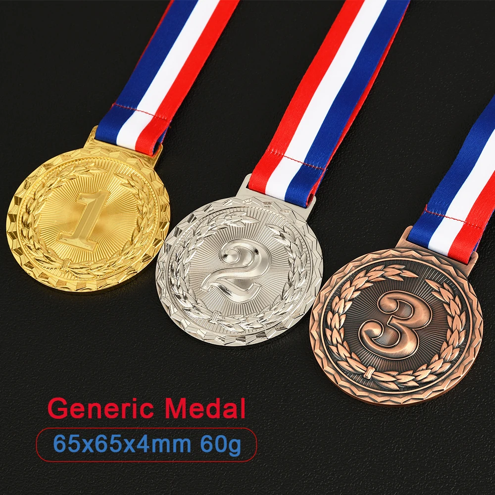 65mm Blank Medals For Any Competition Gold Silver Award Medal With Good Ribbon Children's Medals Winner Reward Encourage Badge award medals