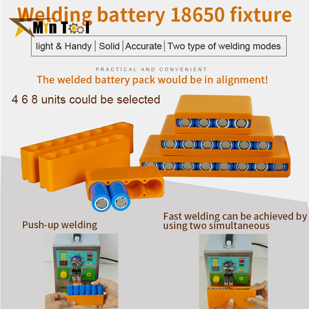 18650 Battery Fixed Fixture For Spot Welding Battery Pack Fixture Solder Lithium Battery Pack Battery Fixed Holder Power Tool 18650 lithium battery pack spot welding fixture welding fixing fixture 4 6 optional nickel sheet fixing fixture