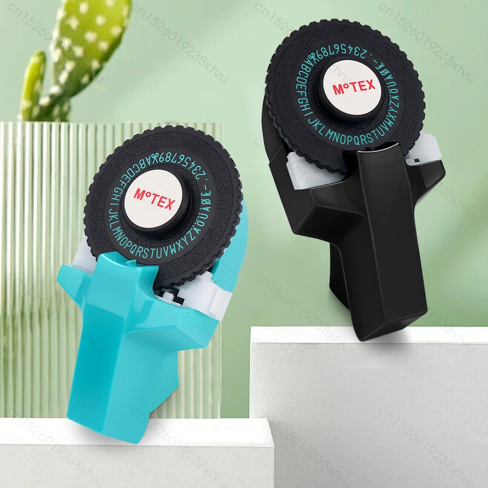 Motex E101 3D 엠보싱 타자기, 미니 휴대용 수동 라벨 기계, 엠보싱 기계, DIY 스티커, Dymo 3D 테이프와 호환