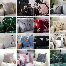 Capa de almofada de impressão almofadas cama algodão linha flor pássaro impresso lance fronhas 45x45cm para casa decoração sofá cadeira assento