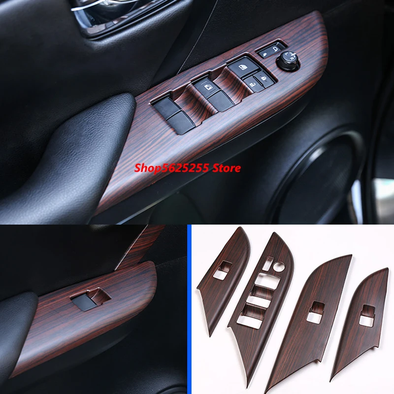 

For Toyota Fortuner 2016 2017 2018 2019 2020 Accessories Car Window Glass Lift Switch Button Cover Inner Door Handle Frame