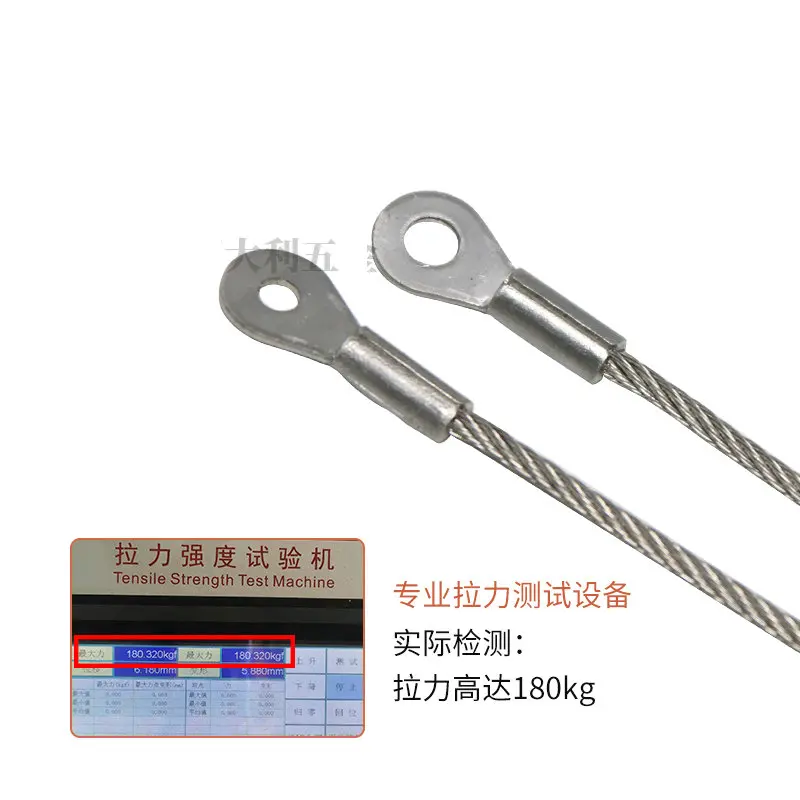 YuCool 6 Cavi Di Sicurezza Acciaio Inox 50cm - Per Luci Stage, DJ, Illuminazione, Carico 40kg