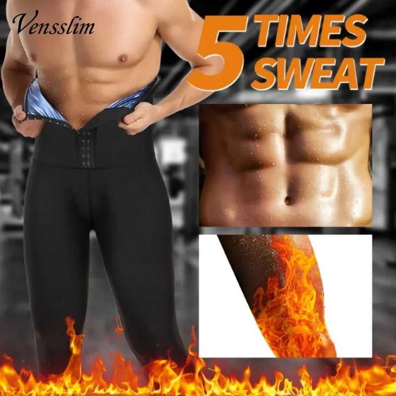 Body Shaper Hot Thermo Sauna Pants Men Sweat Waist Trainer Leggings Slimming Weight Loss Workout Compression Shapewear