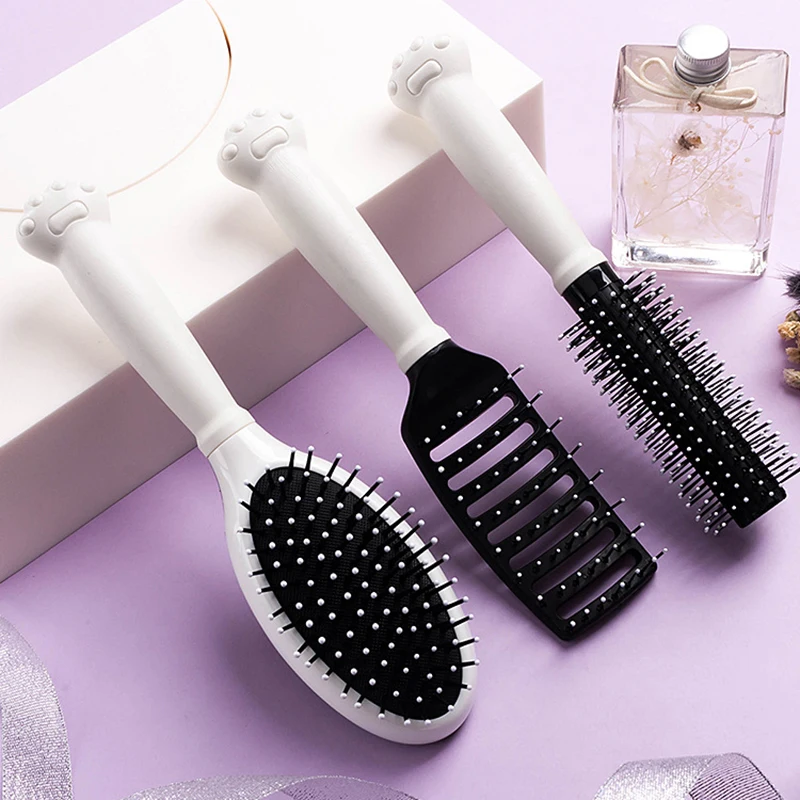 Air Cushion Massage Anti-screw Untangling Hairdressing Hair Brush Cute Cat Claw Activity Gym Styling Makeup Curly Hair Comb