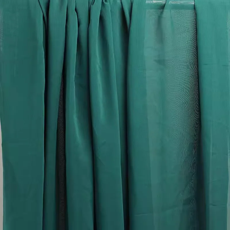 Elegant Green Chiffon Georgette Fabric for DIY Fashion & Decorations