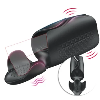 Powerful Male Vibrator Glans Massager Penis Stimulation penis delay trainer Male Masturbator Sex toys for Men Adults 10 Modes 4