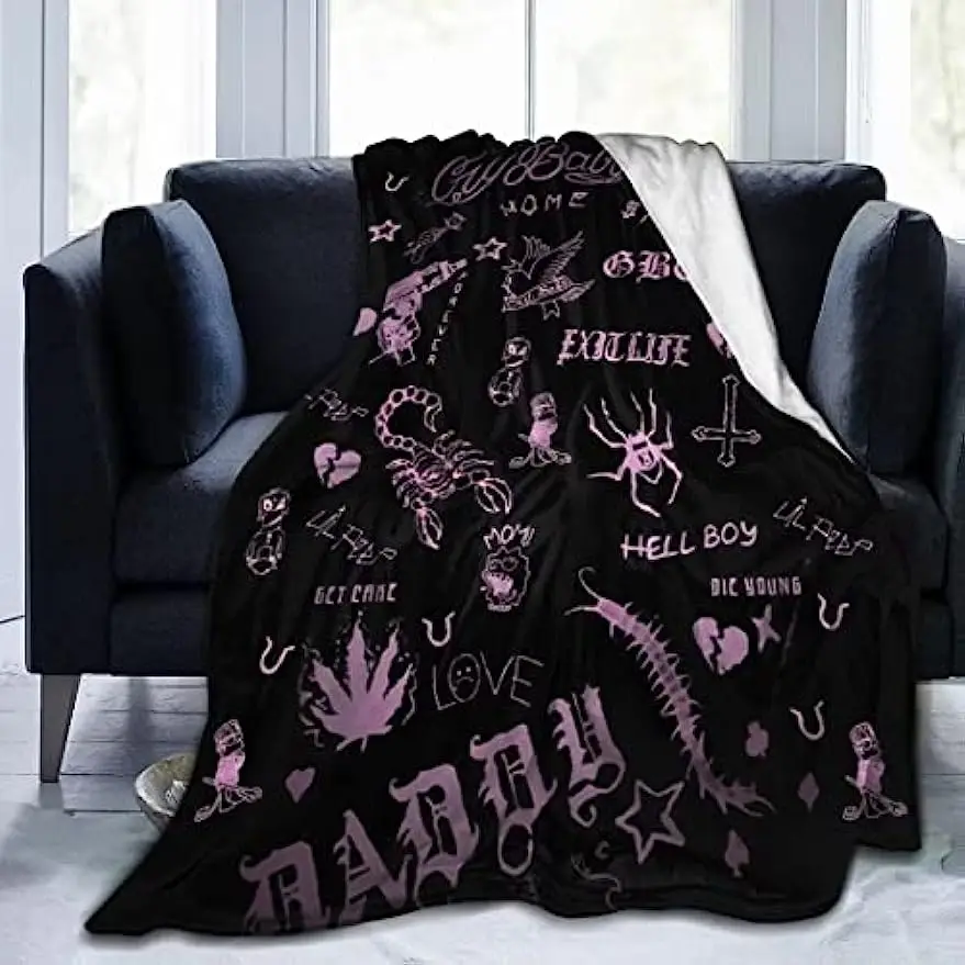 

Rapper Hip Hop Blanket, Bed Throws Soft Plush Warm Sofa Bed Blanket All Season, Comfortable Lightweight Super Soft