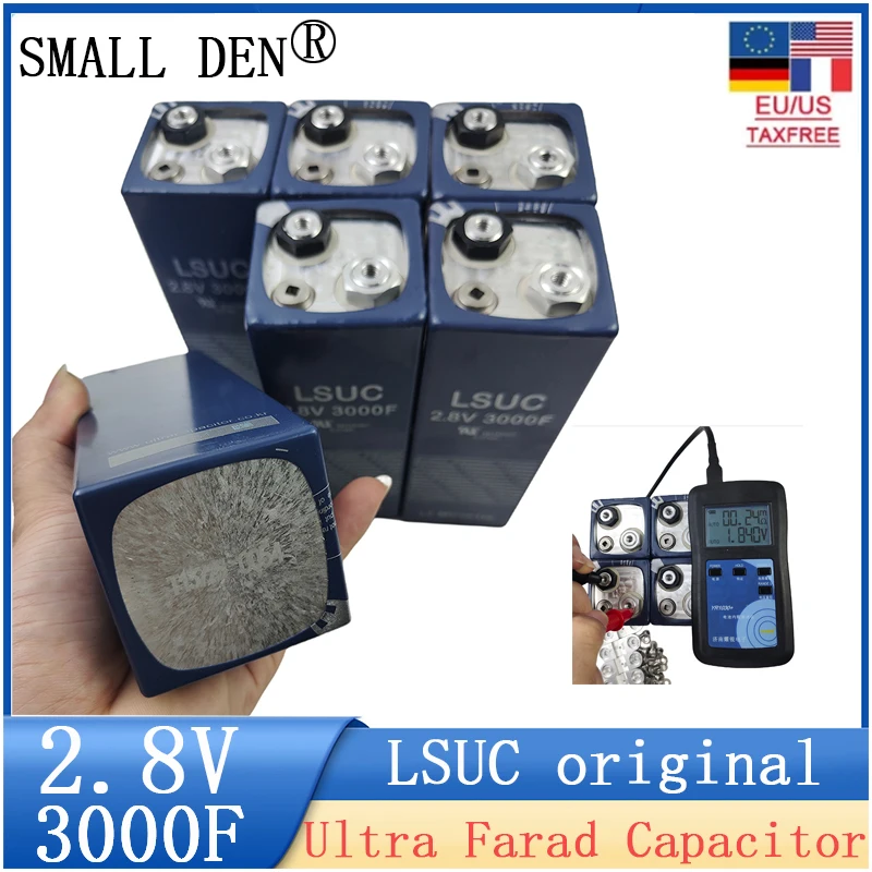 

LSUC original Super Farad Condensator 2.7V 2.8V 3000F 55*55*155mm Lange Voet 2.8V 3000F Supercondensator Voor Auto Auto Voeding