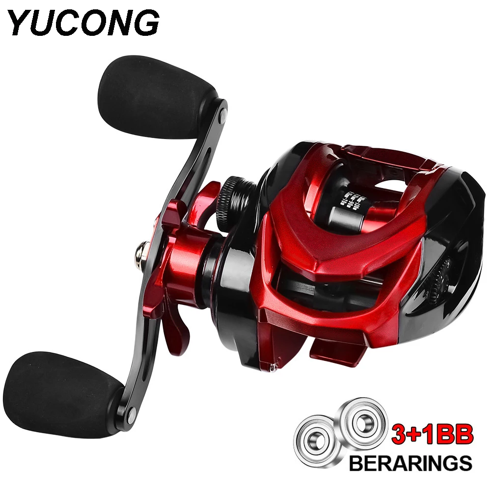 

YUCONG Baitcasting Reel 8kg Drag Metal Spool Casting Fishing Reel Magnetic Brake System 7.2:1 Gear Ratio Fishing Wheel Peche
