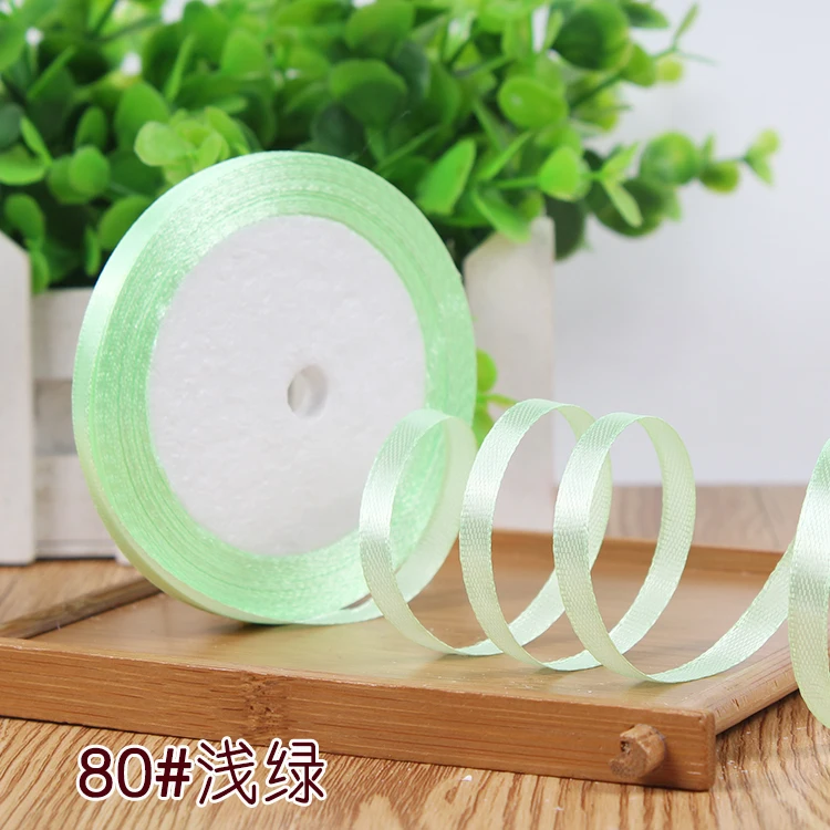thumbnail image 1 of Cintas de encaje de 25 yardas de largo y 6 mm de ancho, cinta de satén decorativa barata de 22 metros para manualidades de costura, decoración de bodas y fiestas, 1 of 5