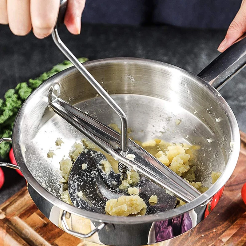 Multifunctional Food Mill Stainless Steel Manual Potato Masher with 3 Discs