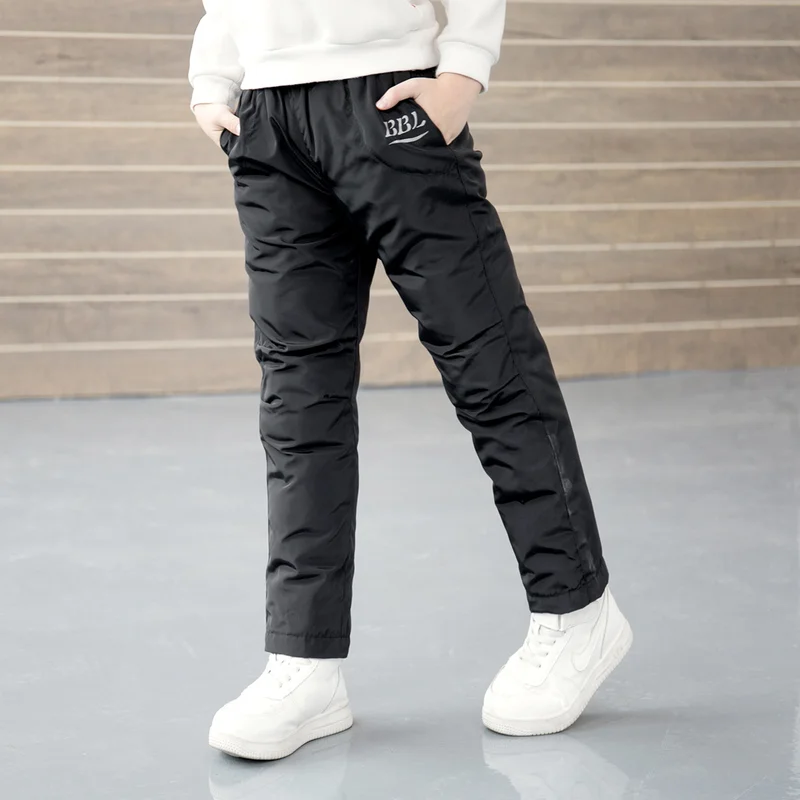 Winter New Boys Pants Girls Leggings Children Down Cotton Warm Trousers Baby Waterproof Ski Pants Kids Boys Child Clothes