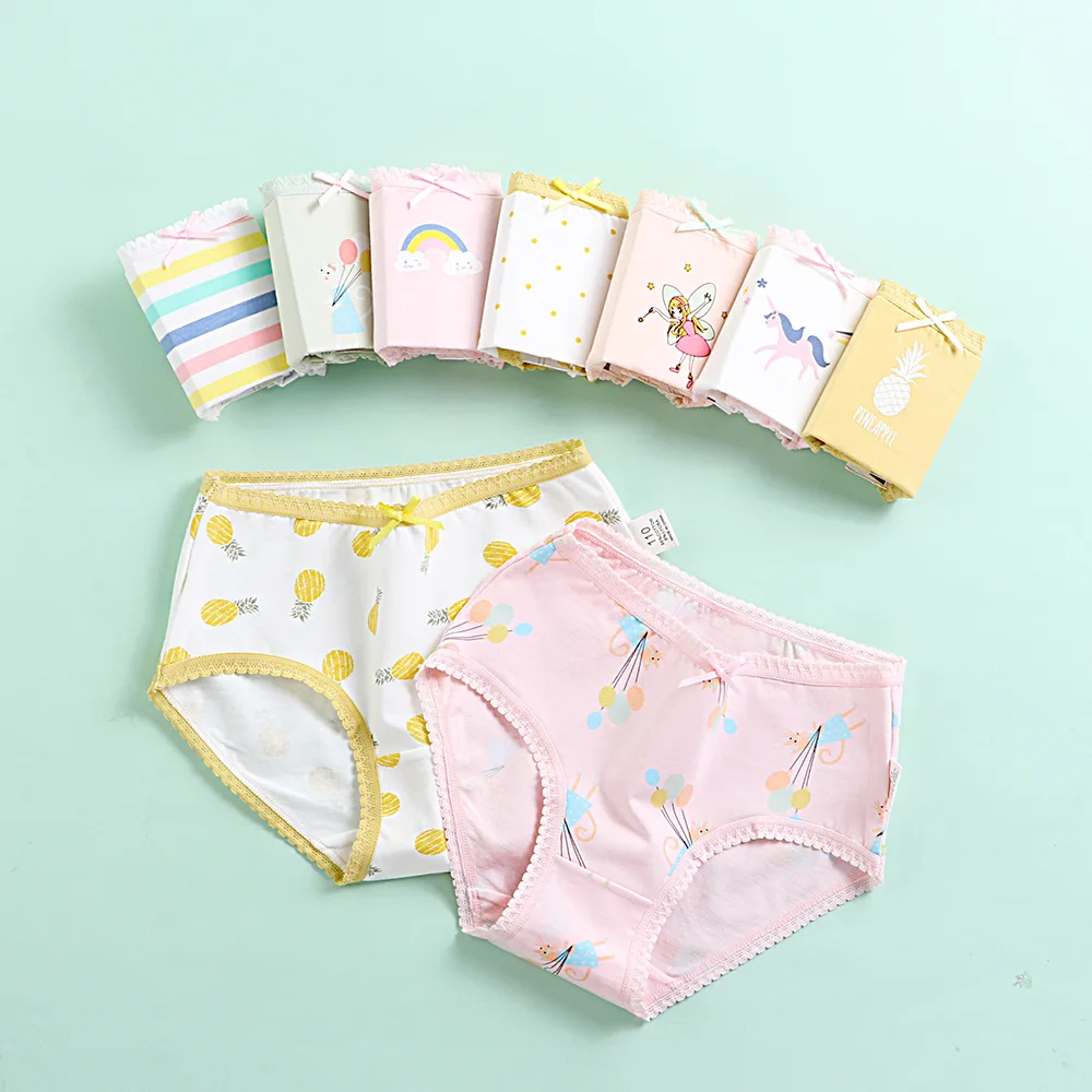 Girls' Antibacterial Underwear 3 Pack Soft Cotton Toddler Panties