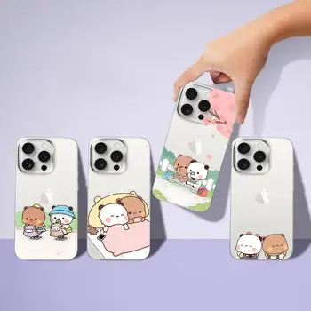 Cute D-DUDU B-BUBU Crystal Clear Soft Phone Case: Shockproof Transparent Cover For IPhone 17,16,15,14,13,12,11 Pro Max, Plus 1