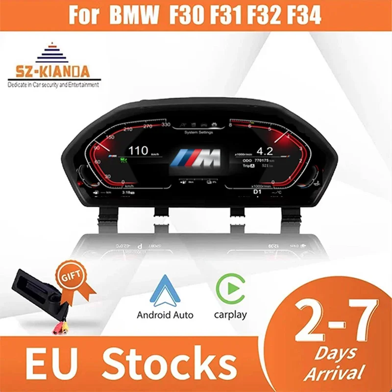 

12.3''Digital Dashboard For BMW 3 4 Series F30 F31 F32 F34 F35 F36 CIC NBT LCD Instrument Cluster Panel Cockpit Voor speedometer